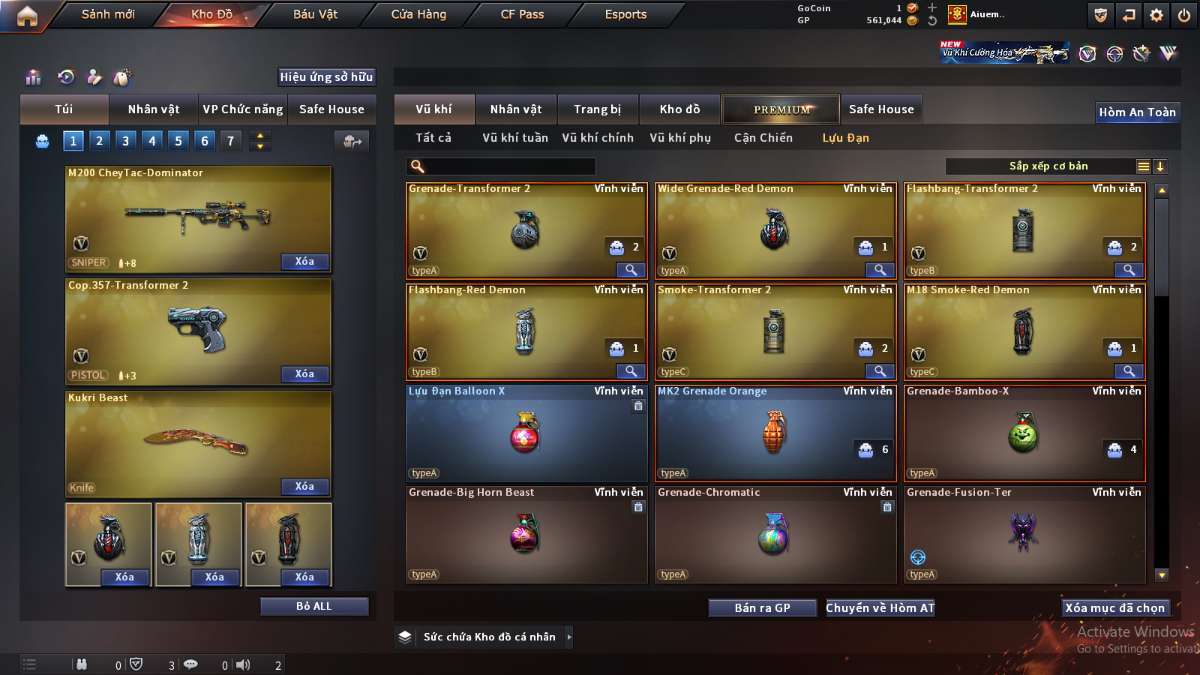 shop acc cf uy tin gia re